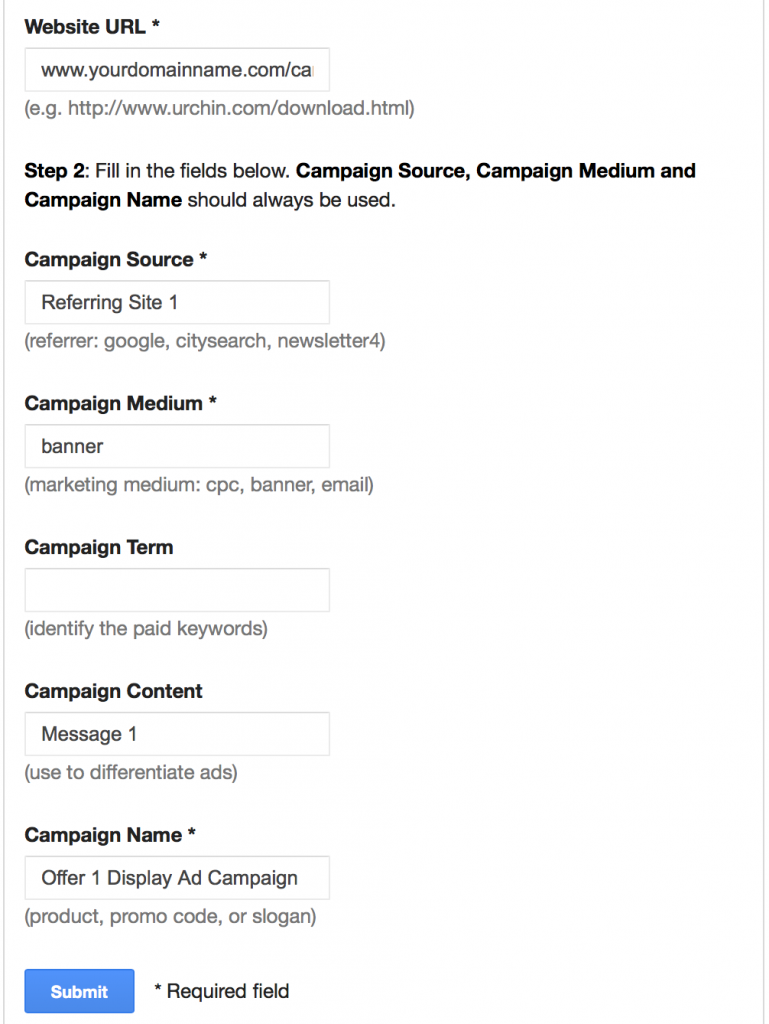 Google Campaign URL Tracking